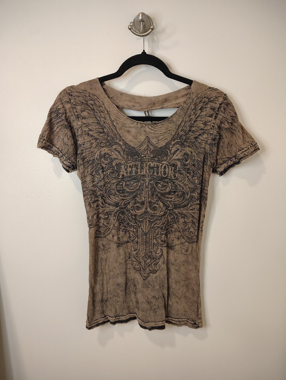 Affliction Reversible Y2K Top